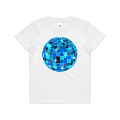 Kids Blue DiscoBall T Shirt  Thumbnail